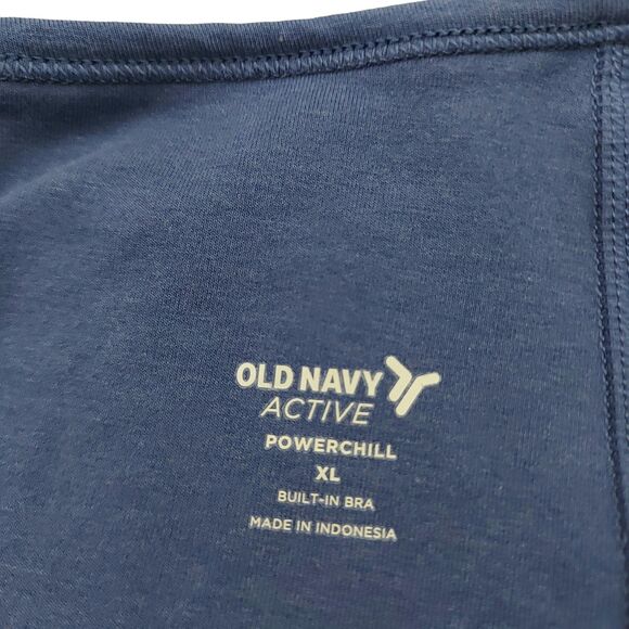 Old Navy Active Powerchill Cami Bodysuit 7/8 Built-In Bra Womens XL Blue - Picture 11 of 12